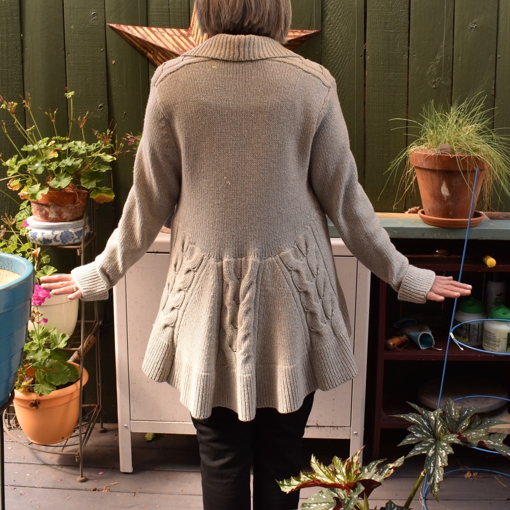 Gray flowy sweater